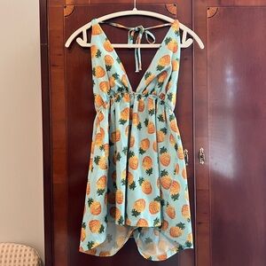 Tiger Mist Pineapple Halter Romper